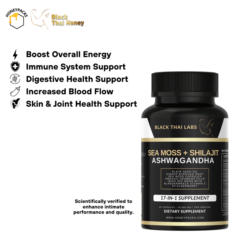 Sea Moss Plus Shilajit Ashwagandha - Black Thai Labs