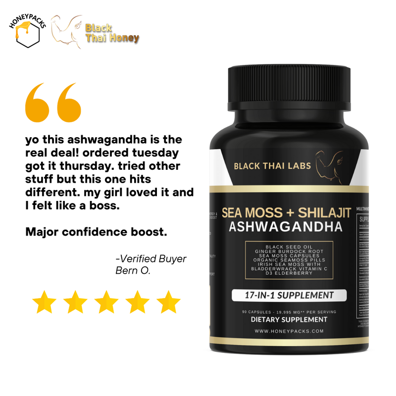 Sea Moss Plus Shilajit Ashwagandha - Black Thai Labs