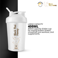 Black Thai Honey Shaker Bottle - White